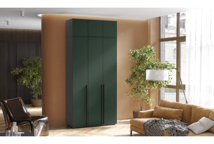 Антресоль Норд к шкафу 1200 графит - изумруд