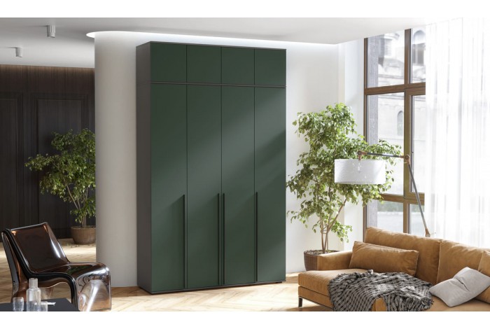 Антресоль Норд к шкафу 1600 графит - изумруд