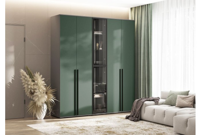Набор шкафов Норд графит - изумруд