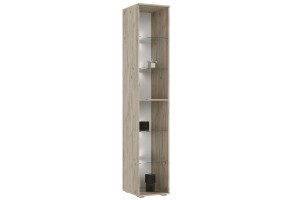 Пенал "Норд" стекло (дуб крафт серый)