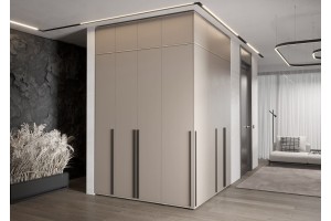 Набор шкафов "Норд" (211х171 см) с антресолями (дуб крафт серый - кашемир)