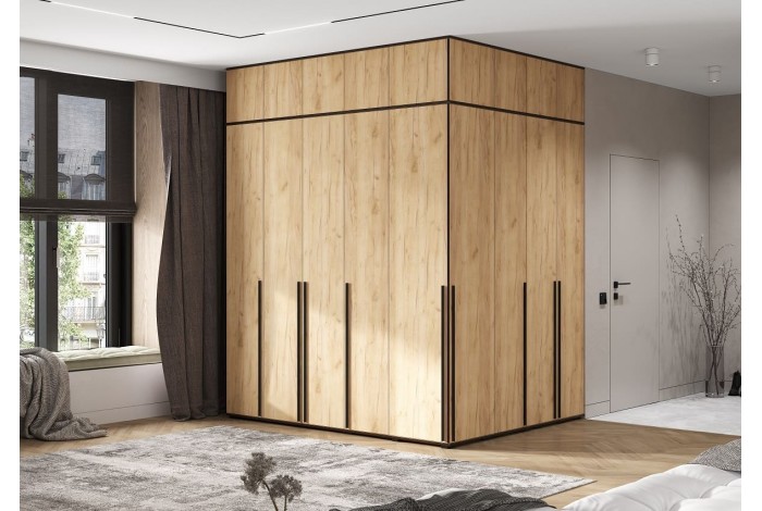 Пенал Норд угловой дуб крафт золотой