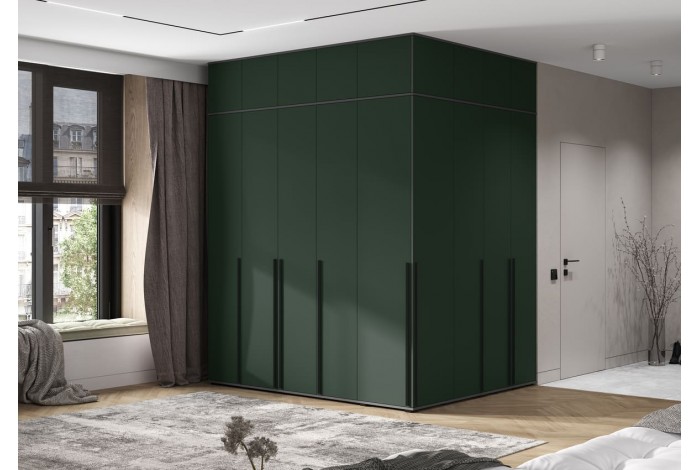 Пенал Норд угловой графит - изумруд