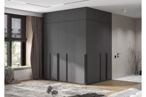 Набор шкафов "Норд" (211х171 см) с антресолями (графит)