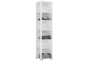 Набор шкафов "Норд" (211х171 см) с антресолями (белый - белый глянец)