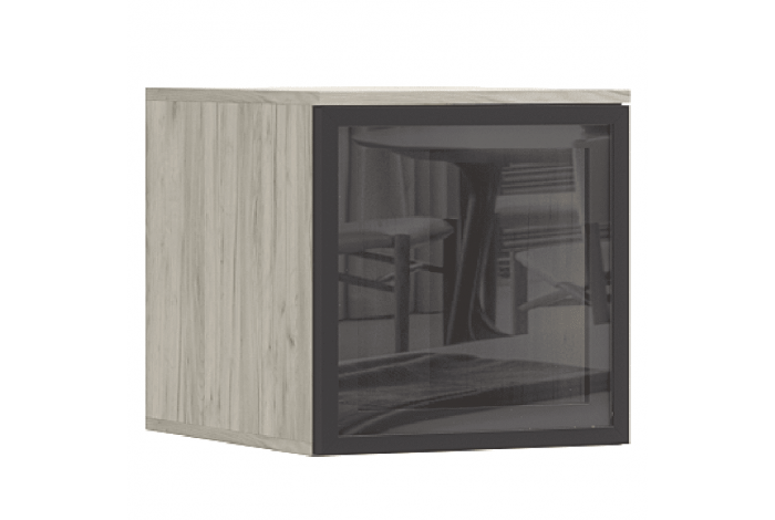 Антресоль-стекло Норд к пеналу 400 Дуб Крафт Серый