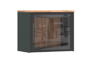 Антресоль-стекло "Норд" к терминалу (300) Изумрудный - Дуб Крафт Золотой