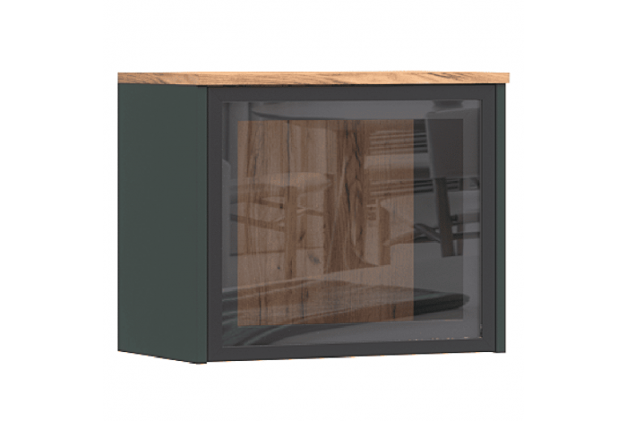 Антресоль-стекло Норд к терминалу 300 Изумрудный - Дуб Крафт Золотой