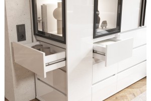 Набор шкафов "Норд" с ящиками Белый - Белый глянец