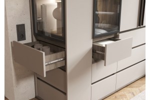 Набор шкафов "Норд" с ящиками Дуб Крафт Серый - Кашемир