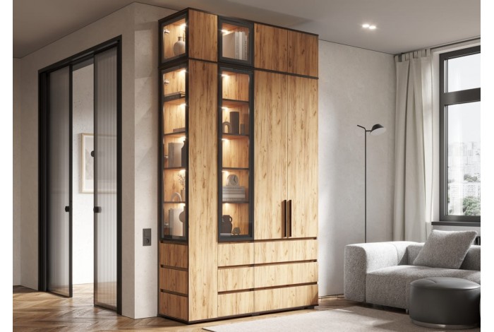 Набор шкафов Норд с ящиками Дуб Крафт Золотой