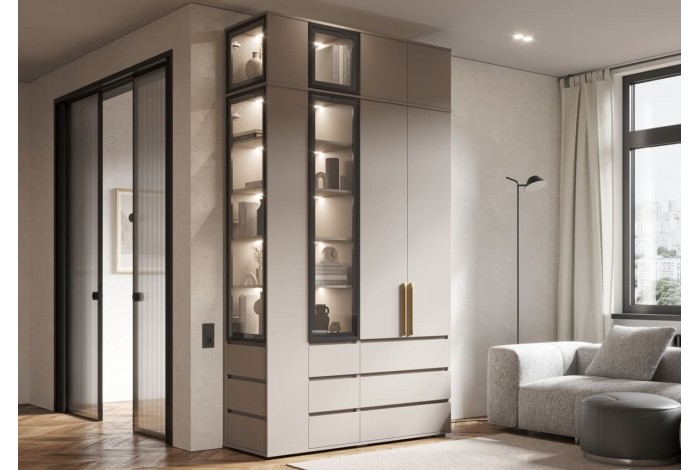 Антресоль-стекло Норд к пеналу 400 Кашемир