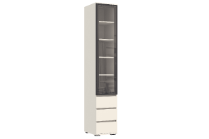 Пенал-стекло "Норд" с ящиками Кашемир - Кашемир