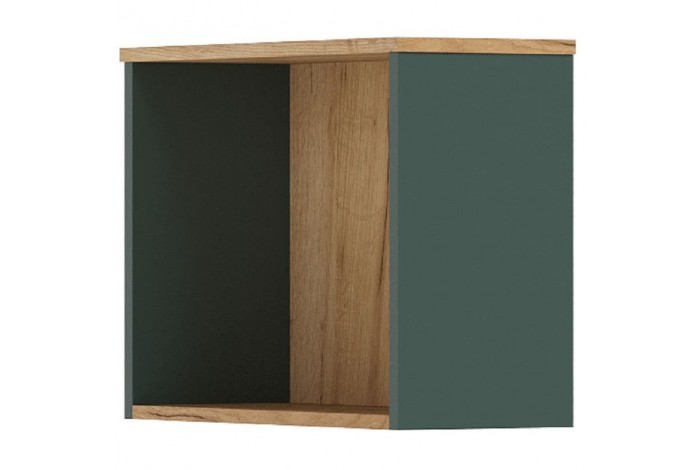 Антресоль Норд к приставному стеллажу дуб крафт золотой - изумруд