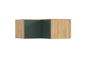 Набор шкафов "Норд" (170х210 см) с антресолями дуб крафт золотой - изумруд