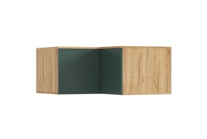 Антресоль Норд к шкафу угловому дуб крафт золотой - изумруд