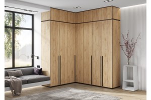 Набор шкафов "Норд" (170х210 см) с антресолями (дуб крафт золотой)