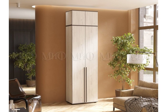 Антресоль Норд к шкафу 800 дуб крафт белый