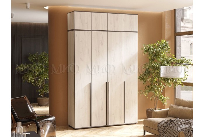 Антресоль Норд к шкафу 1600 дуб крафт белый