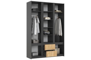 Набор мебели для спальни "Остин-1" (графит - дуб крафт золотой)