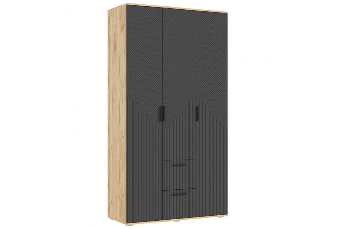 Спальня Сильвия - 2 Дуб Крафт Золотой - Браш Графит