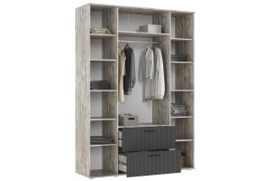 Набор мебели для спальни Сильвия - 1 Дуб Юкон - Браш Графит