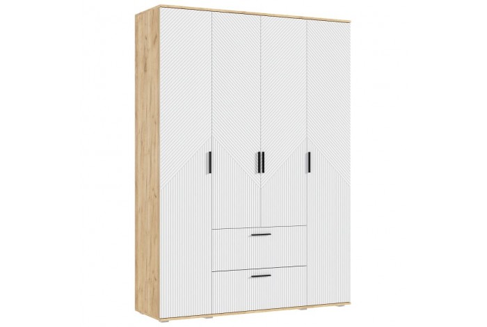 Спальня Сильвия - 2 Дуб Крафт Золотой - Браш Вайт