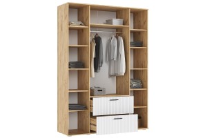 Набор мебели для спальни Сильвия - 1 Дуб Крафт Золотой - Браш Вайт