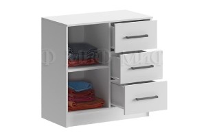 Комод Бася с 3-мя ящиками 1 дверь (белый)