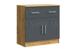 Комод Бася с ящиком 2-мя дверцами (дуб крафт золотой - графит)