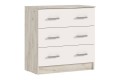 Комод Бася с 3-мя ящиками дуб крафт серый - кашемир