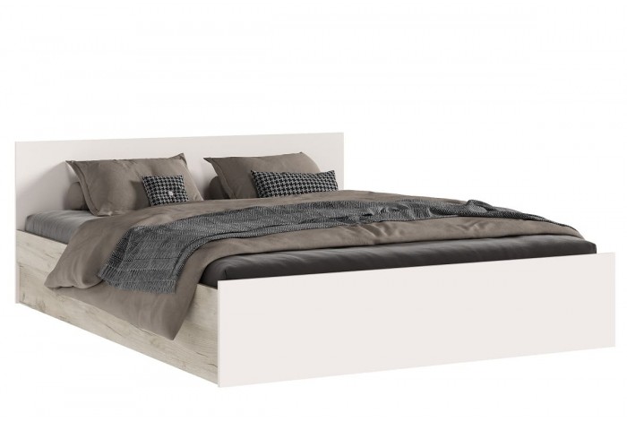 Кровать Бася 1,6 дуб крафт серый - кашемир