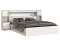 Кровать Бася 1,6 с надстройкой с тумбами дуб крафт серый - кашемир