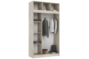 Антресоль "Бася" к шкафу-купе (дуб крафт серый - кашемир)