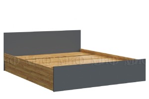 Кровать "Бася 1,6" (дуб крафт золотой - графит)