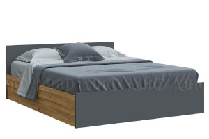 Кровать "Бася 1,6" (дуб крафт золотой - графит)