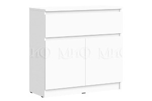 Комод Челси комплект 3 комода (белый - белый глянец)