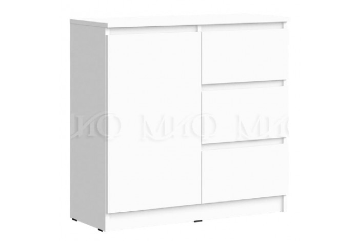 Комод Челси комплект 3 комода белый - белый глянец