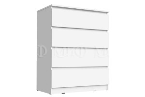 Комод Челси 800 4 ящика (белый - белый глянец)