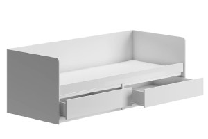 Кровать "Челси" 2.0х0,8 с ящиками (белый - белый глянец)