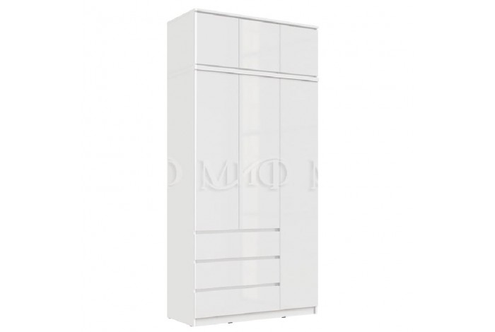 Антресоль Челси к шкафу 1200 белый - белый глянец