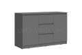 Комод Челси 2 двери 3 ящика графит - графит матовый