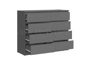 Комод Челси 8 ящиков (графит - графит матовый)