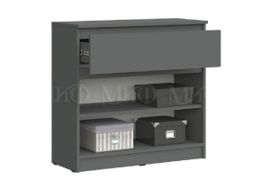 Комод Челси 800 1 ящик 2 двери (графит - графит матовый)