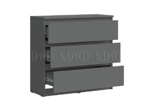 Комод Челси 800 3 ящика (графит - графит матовый)