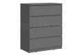 Комод Челси 800 4 ящика графит - графит матовый