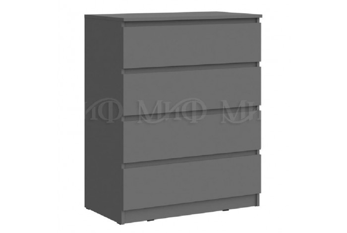 Комод Челси 800 4 ящика графит - графит матовый