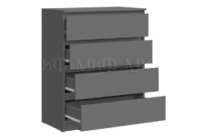 Комод Челси 800 4 ящика (графит - графит матовый)