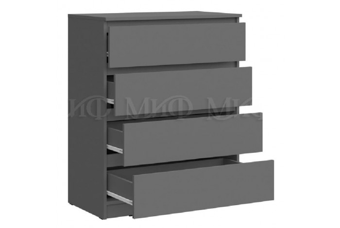 Комод Челси 800 4 ящика графит - графит матовый