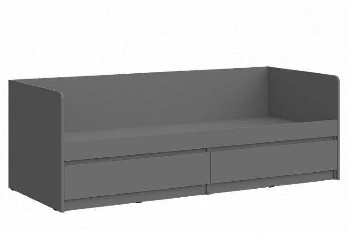 Кровать Челси 0,8 с ящиками графит - графит матовый